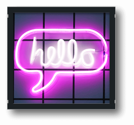 Foto Schild "hello"