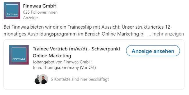 Screenshot - Single Job Ad